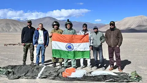 AHAP parachute maiden jump: DRDO clears 16,000 ft live test at Nyoma's Mudh drop zone