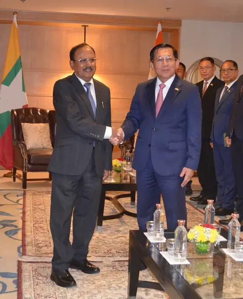 Ajit Doval Myanmar: NSA Meets President Hlaing Ahead of Modi Talks