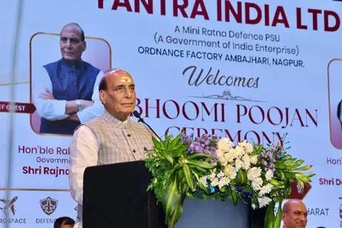 Aluminium Extrusion Press: Rajnath Singh Performs Bhoomi Pujan at YIL Nagpur