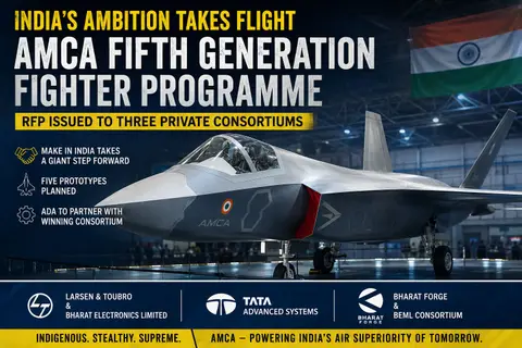 AMCA Fifth Generation Fighter India Programme Clears Major Hurdle as RFP Issued to Three Private Consortiums