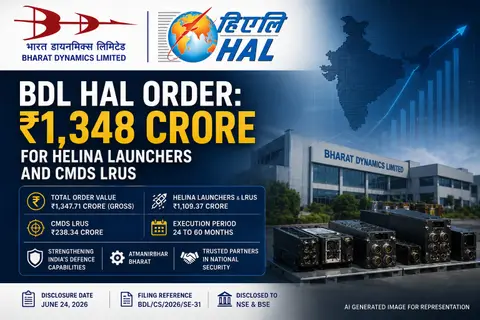 BDL secures Rs 1,348 crore HAL order for Helina launchers and CMDS LRUs