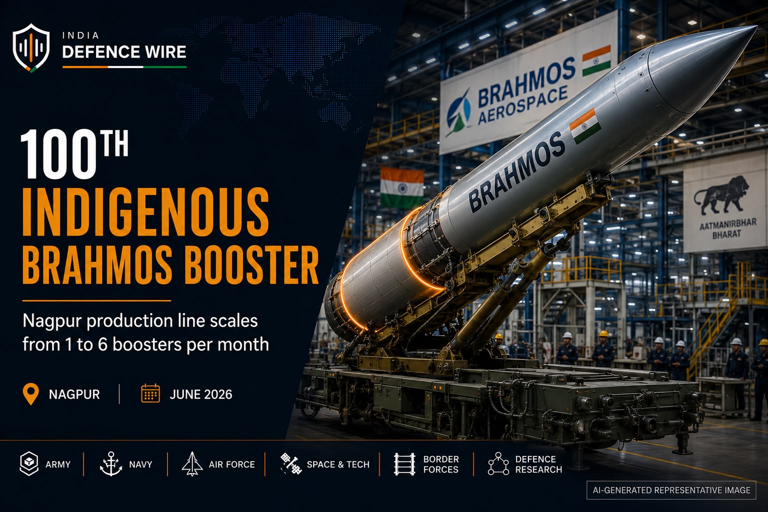 BrahMos indigenous booster: 100th unit flagged off at Nagpur as output hits six a month