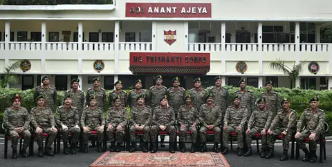 COAS Eastern Command visit by Gen Dhiraj Seth reviews Trishakti and Spear Corps