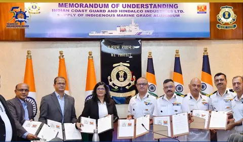 Coast Guard aluminium MoU with Hindalco backs indigenous marine-grade metal for future ships
