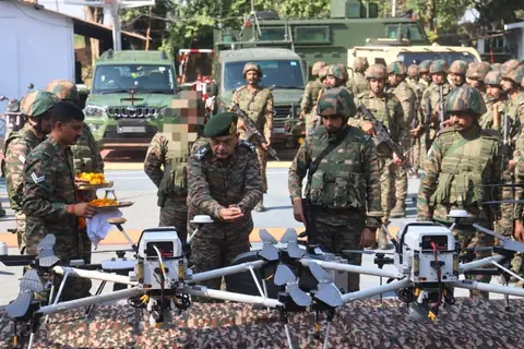 Dussehra 2026 Shastra Pujan: Western Command Army Commander honours rifles and drones with troops in Jammu