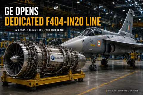 F404-IN20 engine line reopened to clear the Tejas Mk1A backlog