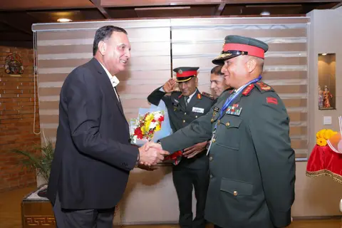 Gen Dhiraj Seth Nepal visit begins with honorary rank ceremony ahead