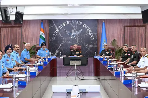 Gen Raja Subramani Reviews SWAC Readiness and C-295 Vadodara Line