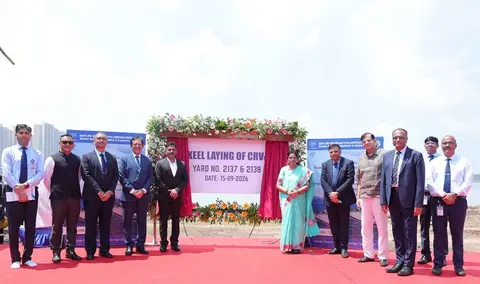 GRSE Coastal Research Vessels keel laid for Geological Survey of India