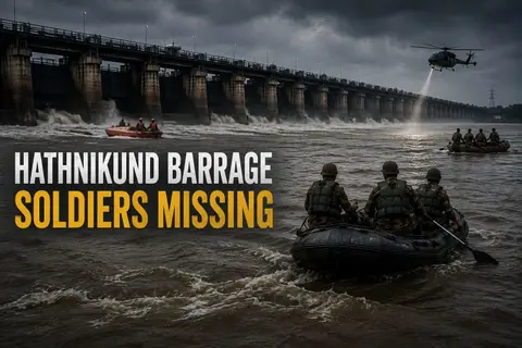 Hathnikund Barrage Soldiers Missing After Boat Capsizes During Joint Watermanship Training