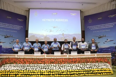 IAF Unmanned Systems Roadmap Handed to Drone Makers at Vigyan Bhawan