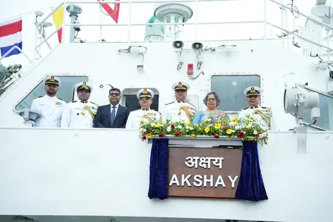 ICGS Akshay commissioned into Indian Coast Guard fleet at Goa Shipyard