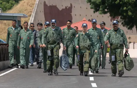 India Japan Tejas Sortie Puts Both Air Chiefs in One Formation Over Jodhpur