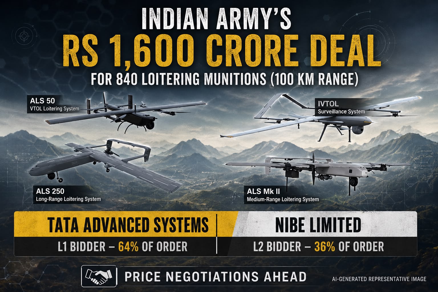 Indian Army loitering munition tender sees Tata Advanced Systems emerge as lowest bidder