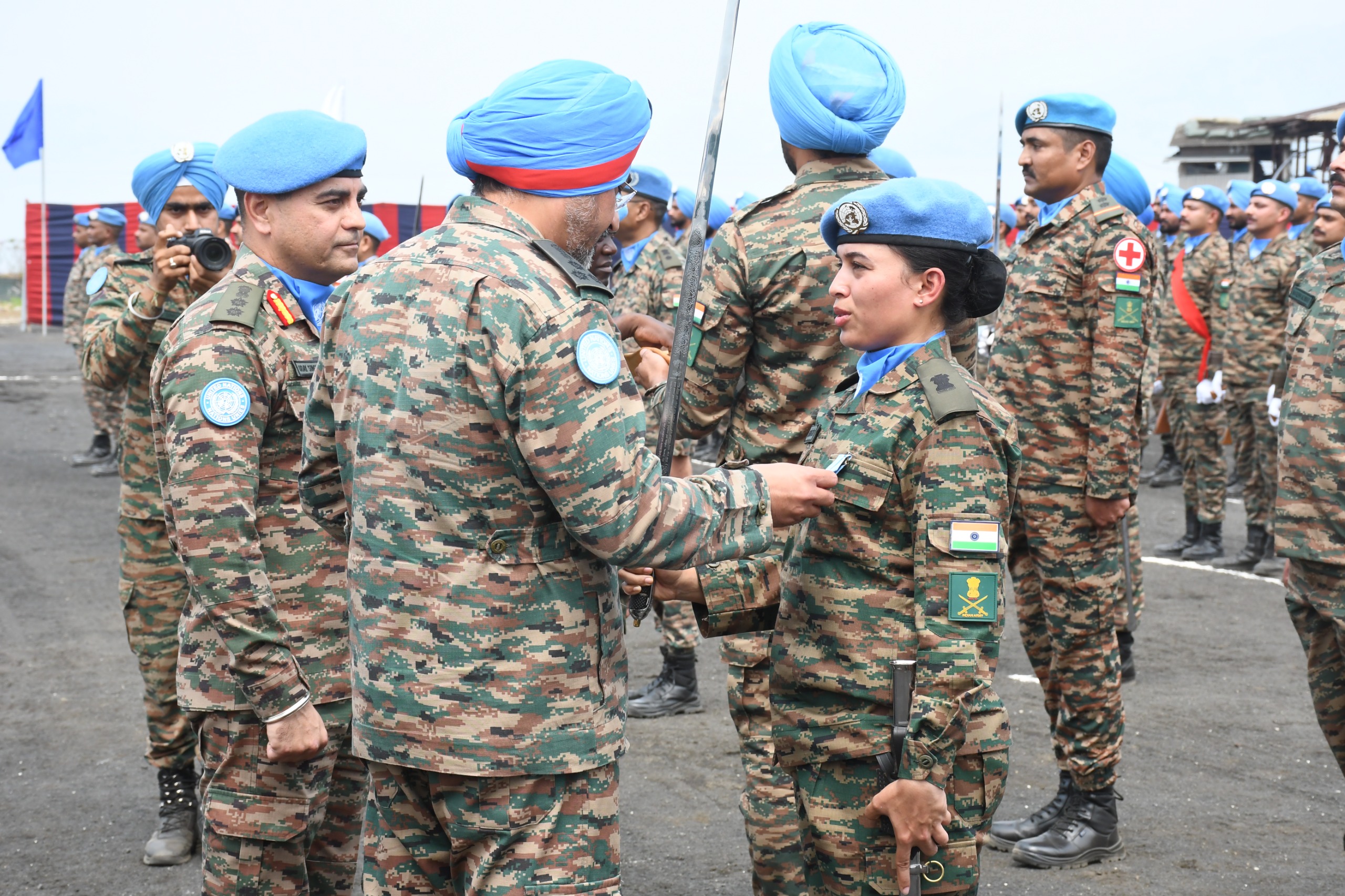Indian Army peacekeepers honoured with United Nations medals in eastern DRC