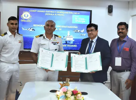 Indian Coast Guard Bisleri Pact Targets Plastic Waste On Kerala Coast