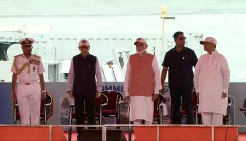 Indian Navy tri commissioning: PM Modi inducts Dunagiri, Sanshodhak and Agray at Kolkata