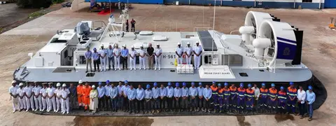 Indigenous Air Cushion Vehicle H-561 Inducted into Indian Coast Guard