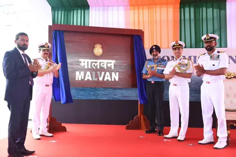 INS Malvan commissioned at Karwar, the first warship the Navy has inducted at the base