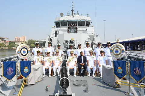 INS Mangrol commissioned in Mumbai as third Cochin Shipyard submarine hunter joins the Navy