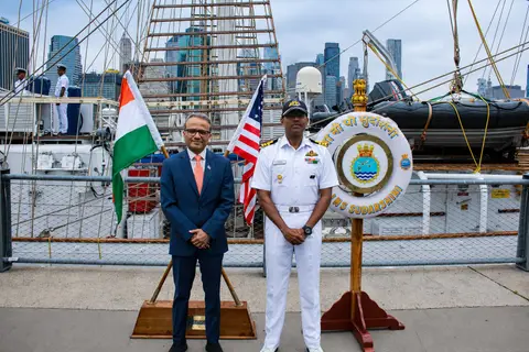 INS Sudarshini New York Port Call Ends as Ship Sails for Boston