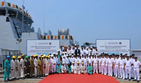 Indian Navy Takes Delivery of Malwan ASW Shallow Water Craft, CSL’s Second Indigenous Warship