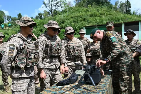 Nomadic Elephant 2026 training grips Pithoragarh as Mongolian troops fire Indian rifles