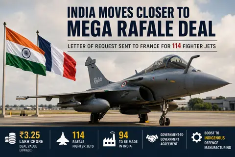 Rafale Deal India: LoR Issued to France for 114 Jets Worth ₹3.25 Lakh Crore, 94 to Be Built Domestically