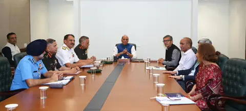 Rajnath Singh Chairs High-Level Defence Review at South Block Amid Global Security Concerns