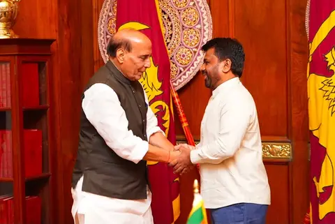 Rajnath Singh Dissanayake meeting yields three defence MoUs in Colombo