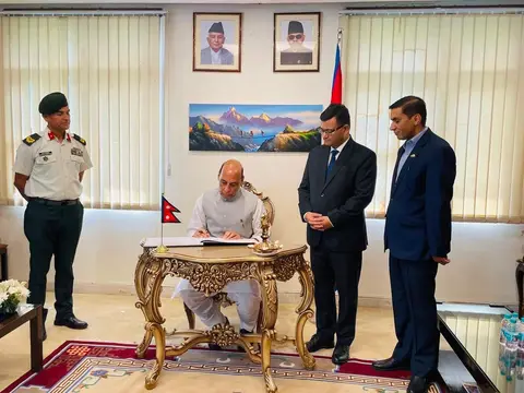 Rajnath Singh Nepal condolences delivered at embassy visit