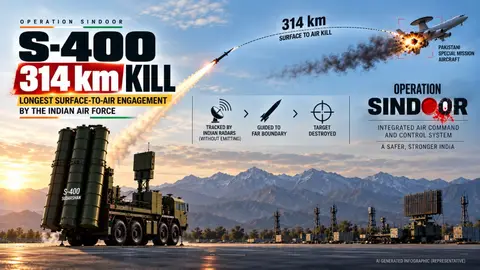 S-400 314 km Kill Marks Longest Ever Indian Air Defence Engagement, MoD Says