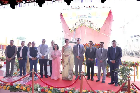 Sagar Manthan ORV launch puts new research vessel in the water at GRSE