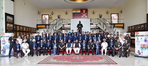 Services Asian Games medallists felicitated by Rajnath Singh after record 27-medal haul