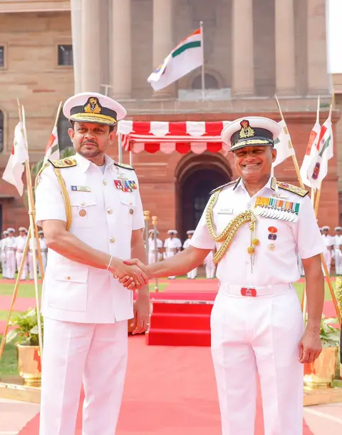 Sri Lanka Navy Commander Visit: VAdm Damian Fernando Arrives in New Delhi
