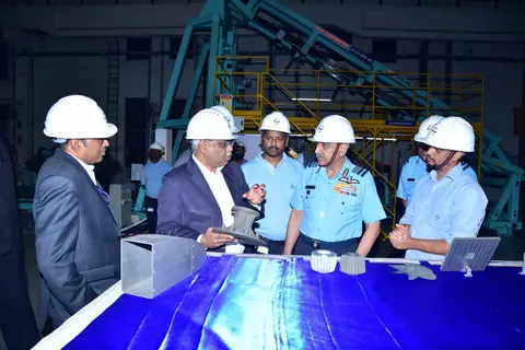Tejas Mk1A Production, BrahMos Airframe Work Reviewed by Air Marshal Dixit at L&T Coimbatore